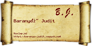 Baranyó Judit névjegykártya